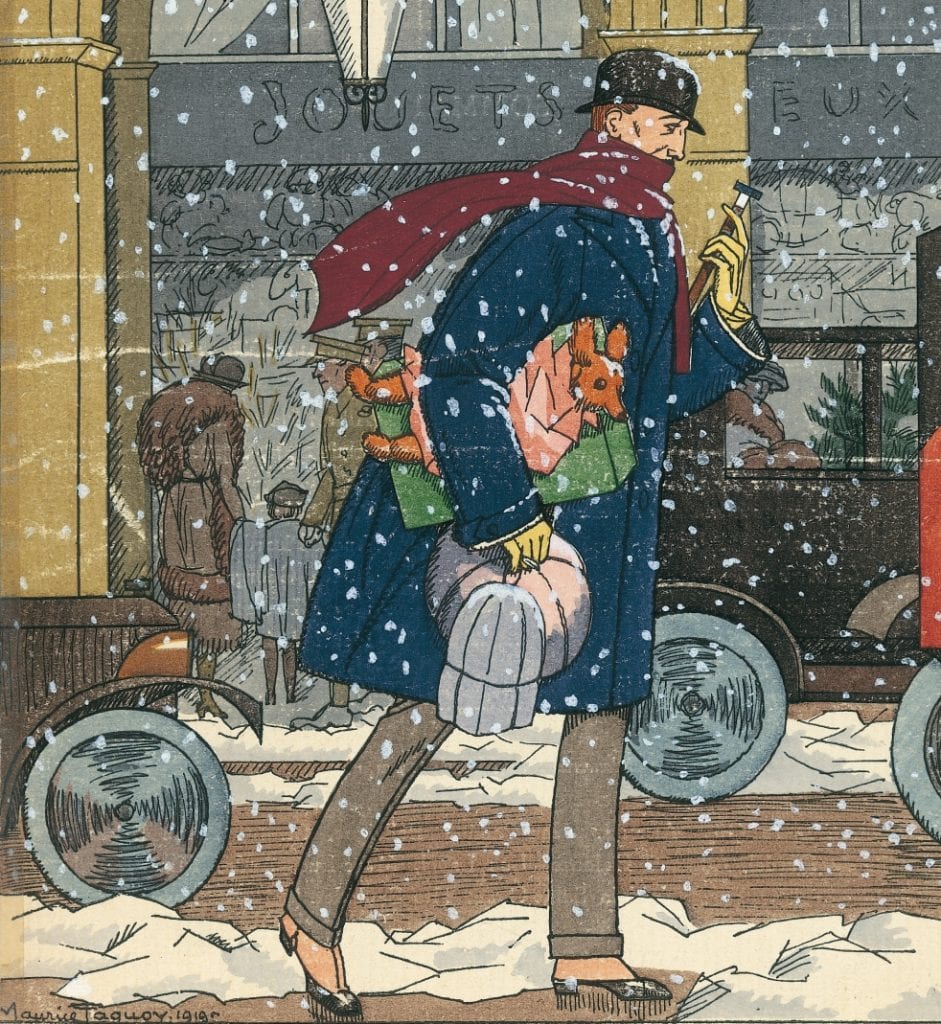 Illustration de Maurice Taquoy en couverture du premier Monsieur, daté du 1er janvier 1920. A l'époque, le prix était de 5 francs.
